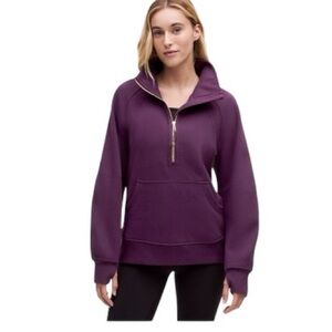 Lululemon Scuba Oversized Funnel-Neck Half Zip *Long Magenta/Gold Size XS/S